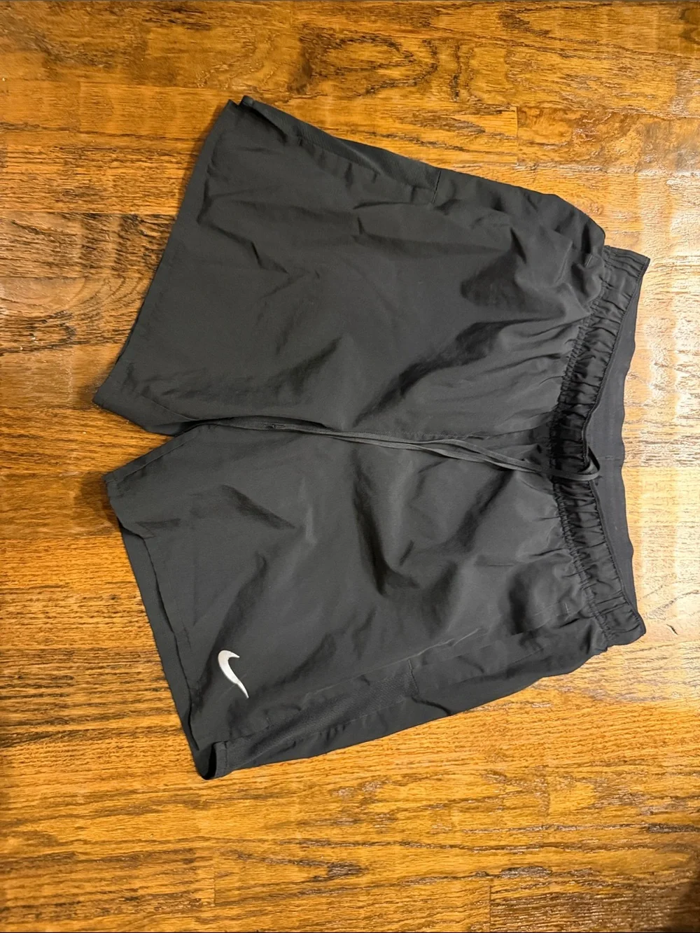 Nike Black Shorts with White Swoosh Logo